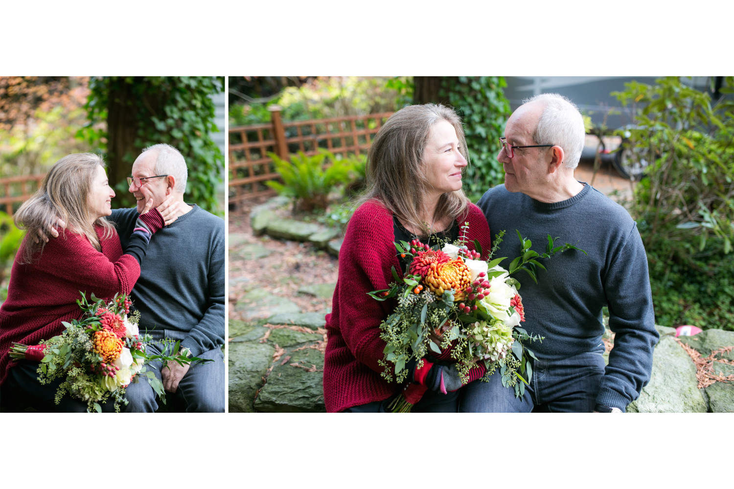 Bride and groom sharing a moment before the wedding.