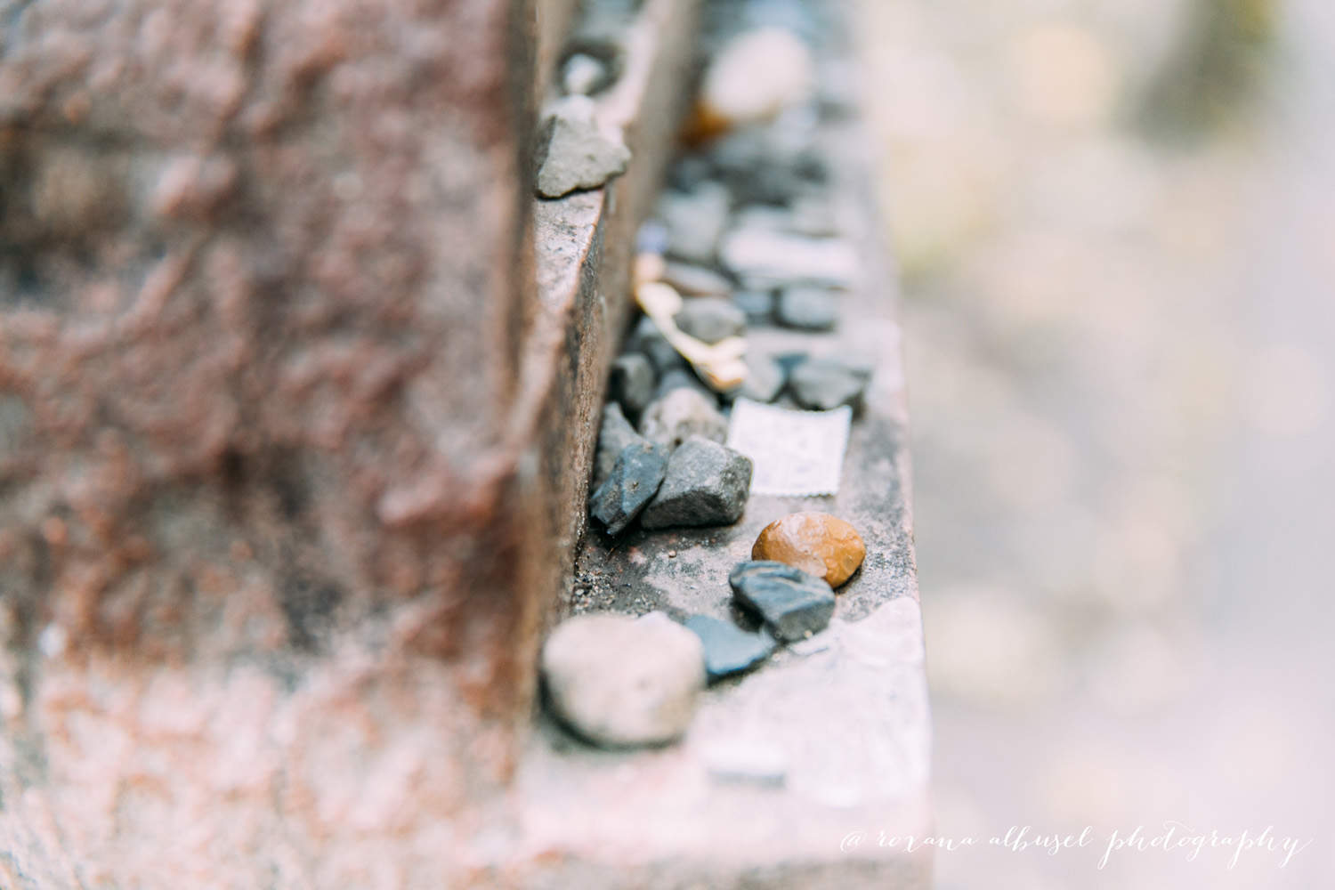 Close-up at Jewish Cemetery during travel to Prague, Czech Republic in November of 2015.