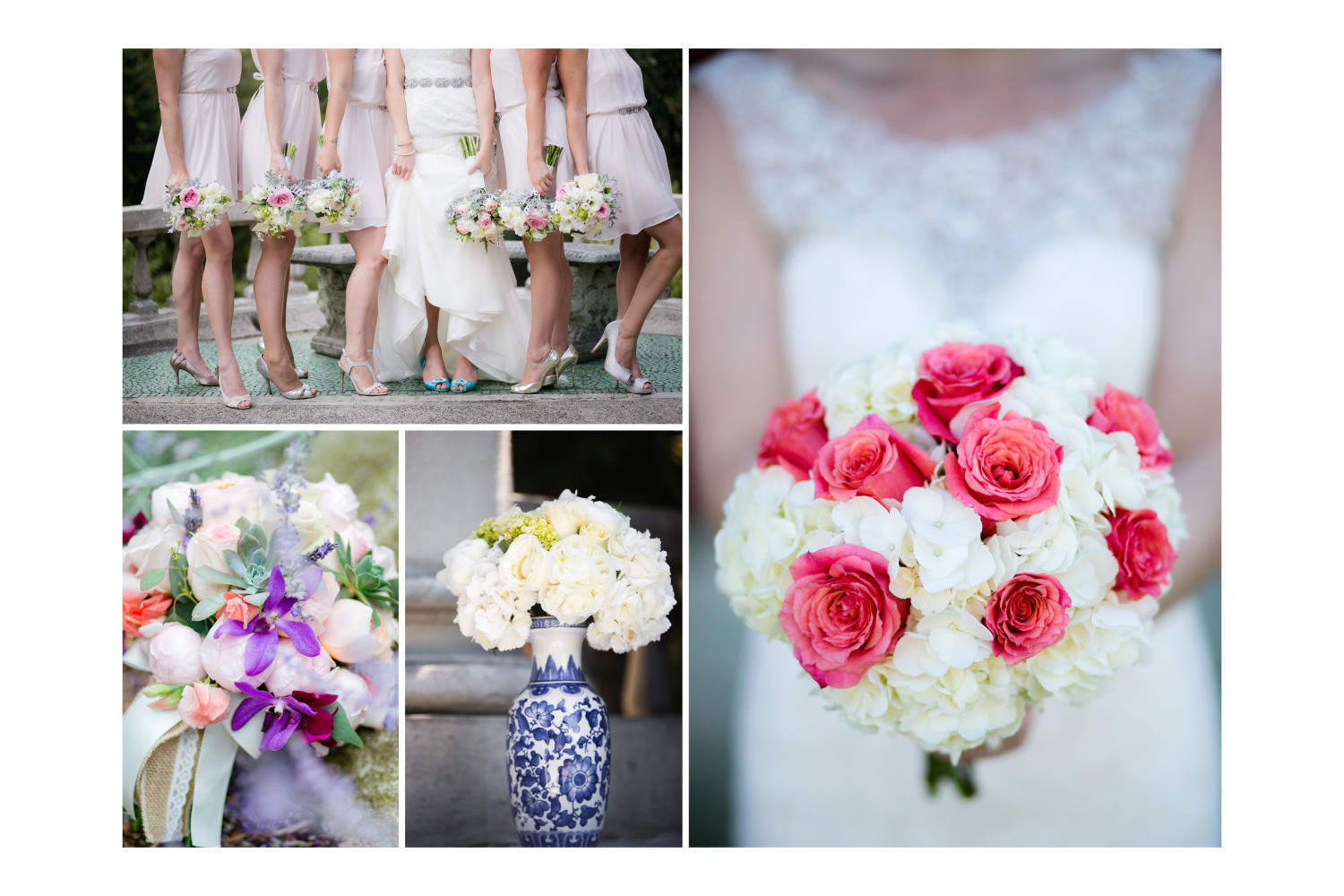 Collage of 2015 detail wedding shots from Roxana Albusel Photography.