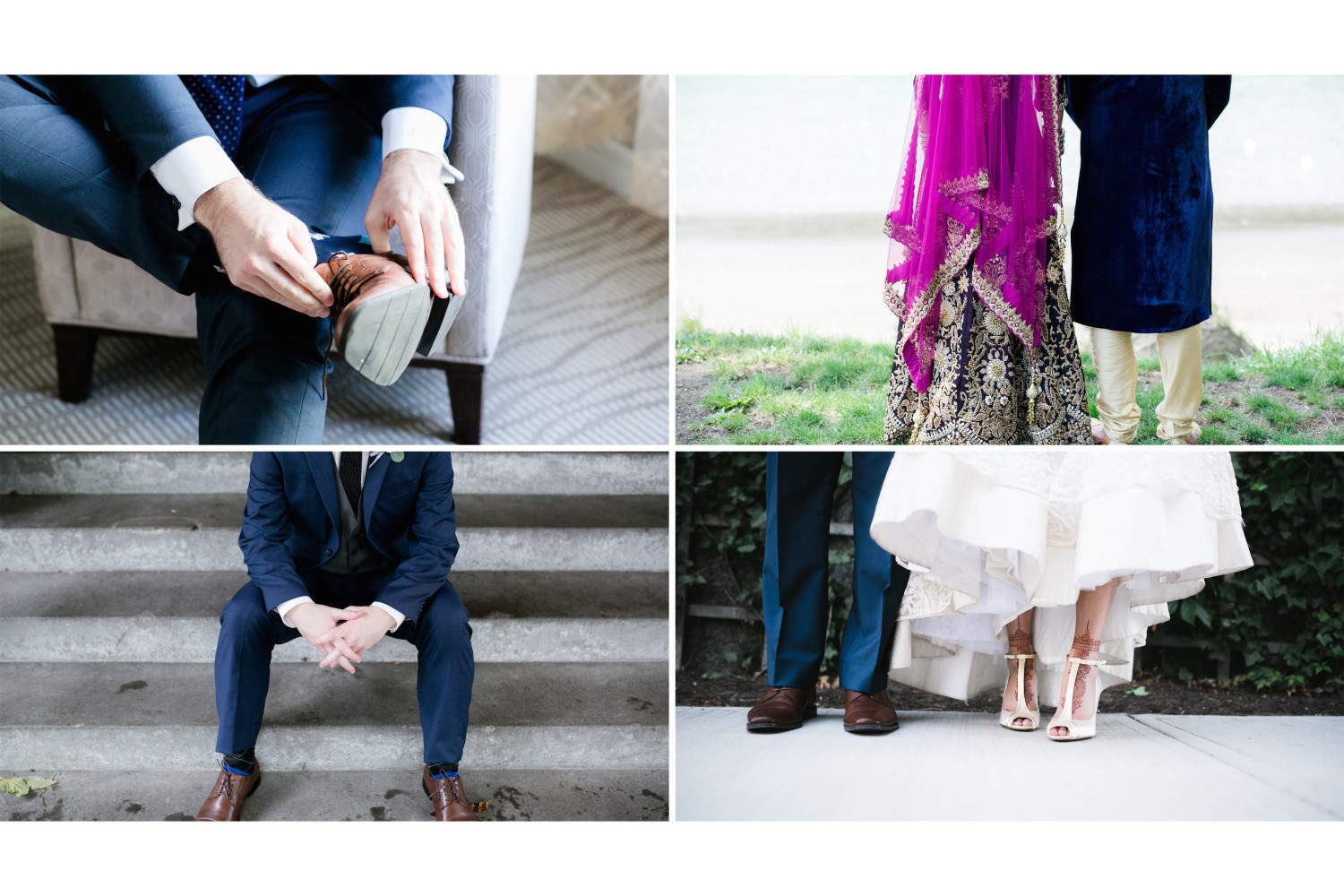 Collage of 2015 detail wedding shots from Roxana Albusel Photography.