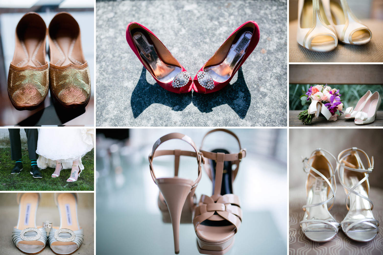 Collage of 2015 detail wedding shots from Roxana Albusel Photography.