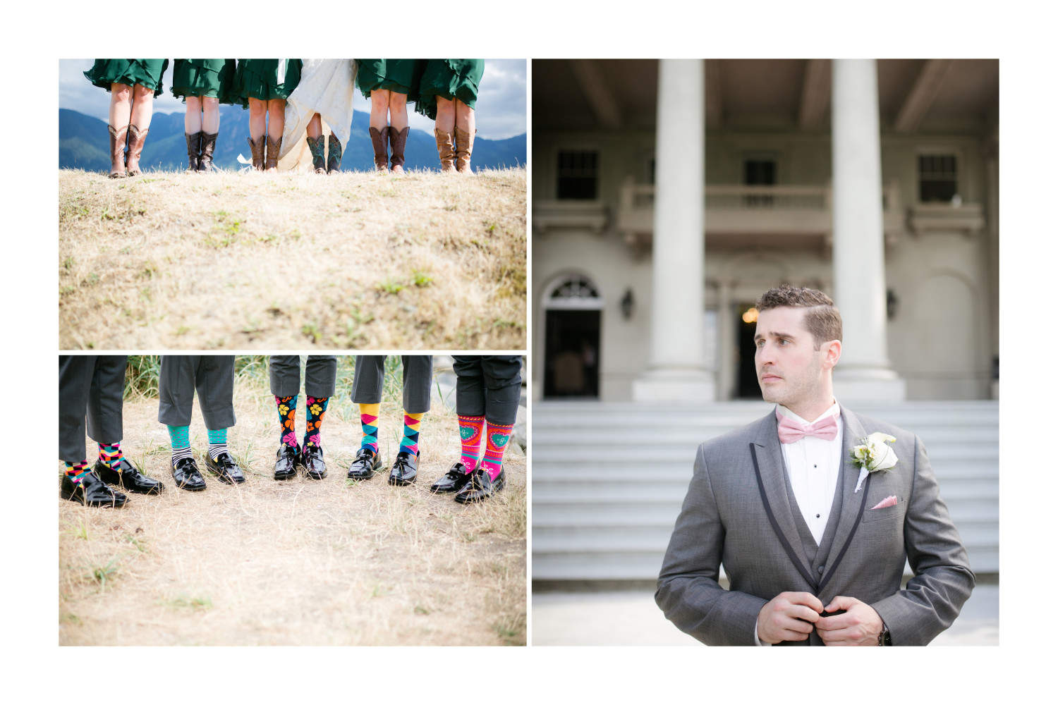 Collage of 2015 detail wedding shots from Roxana Albusel Photography.