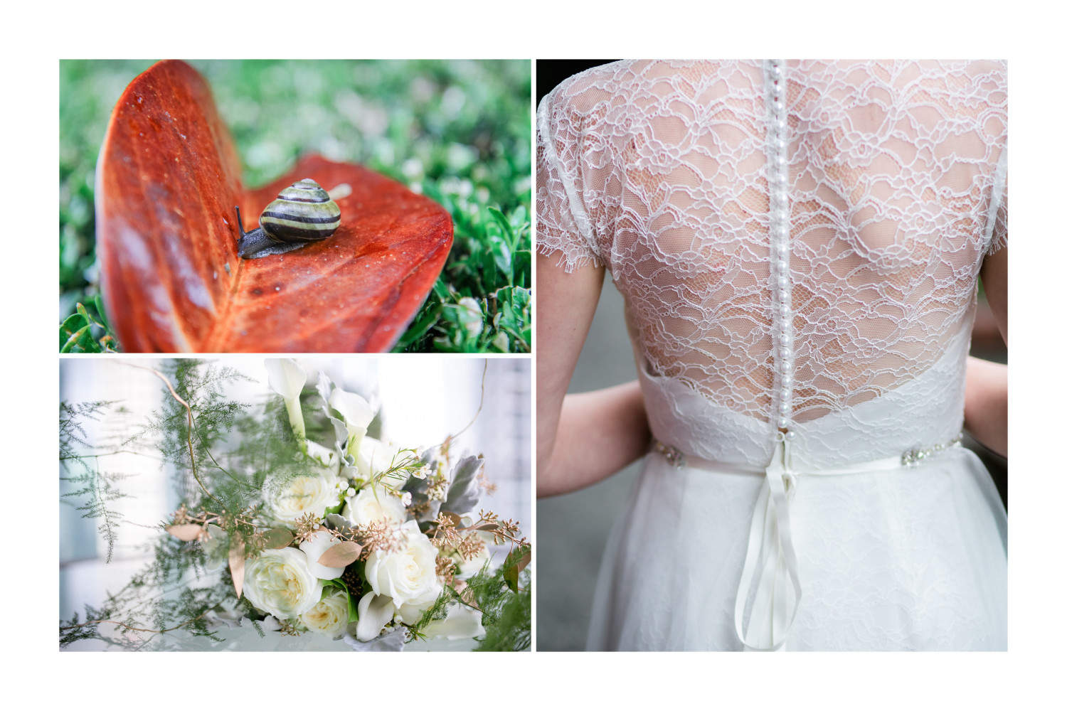 Collage of 2015 detail wedding shots from Roxana Albusel Photography.