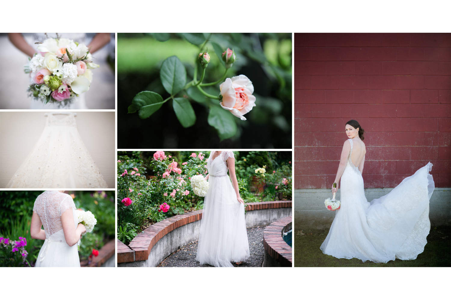 Collage of 2015 detail wedding shots from Roxana Albusel Photography.