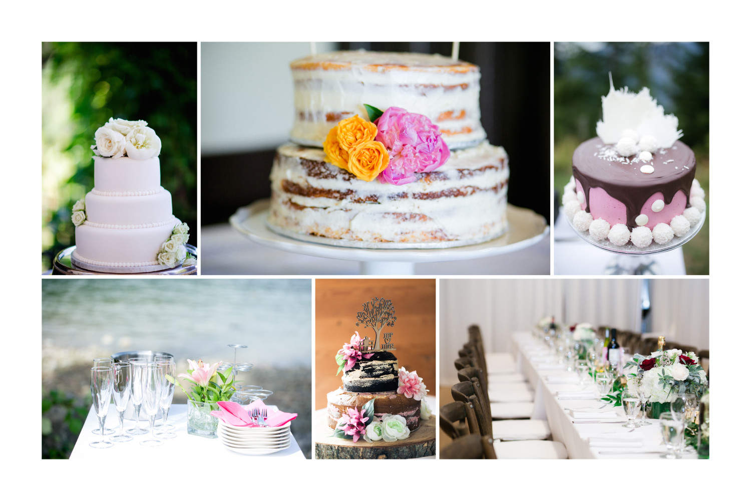 Collage of 2015 detail wedding shots from Roxana Albusel Photography.