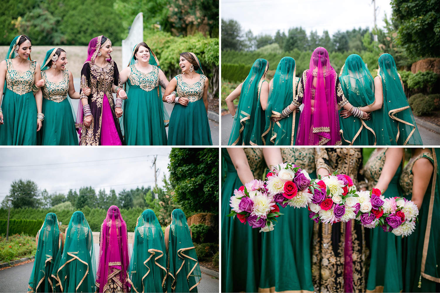 Collage of 2015 bridal party wedding shots from Roxana Albusel Photography.