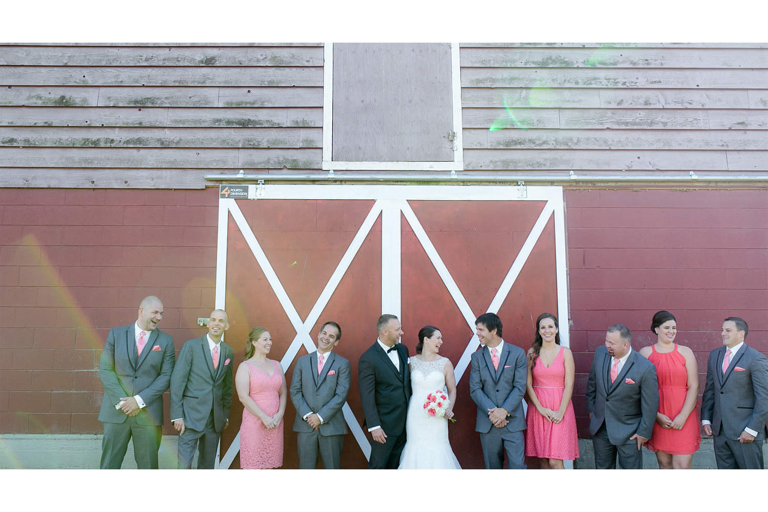 Bridal party posing in Campbell Valley Park in Langley.