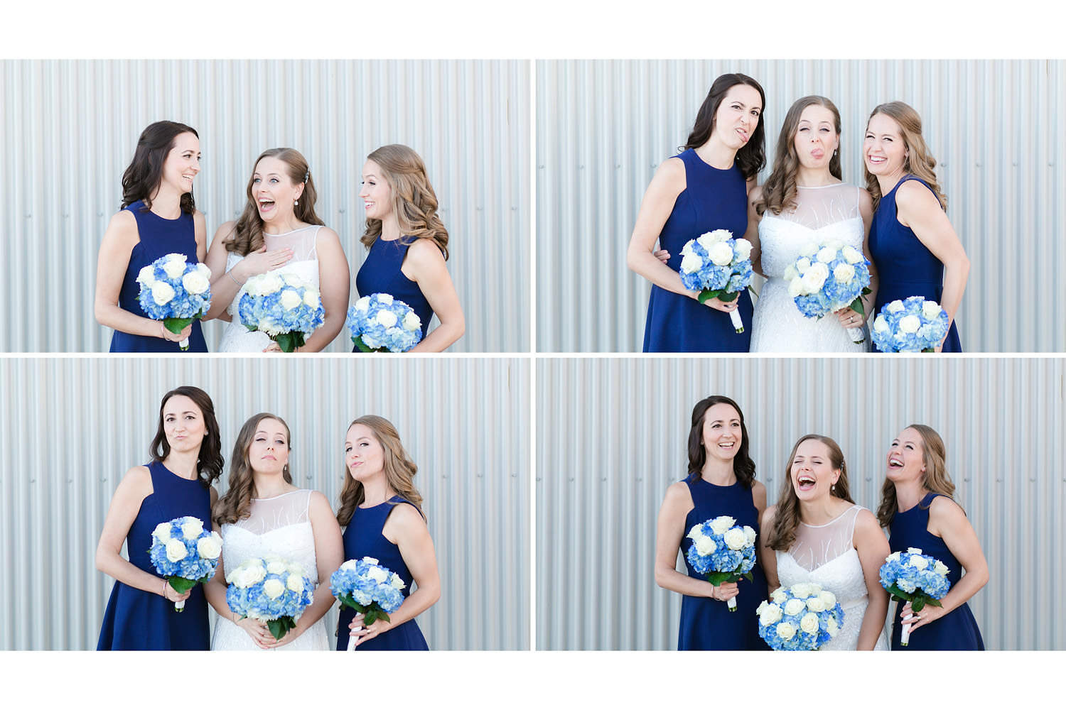 Bridesmaids posing in North Vancouver during bridal party shots.