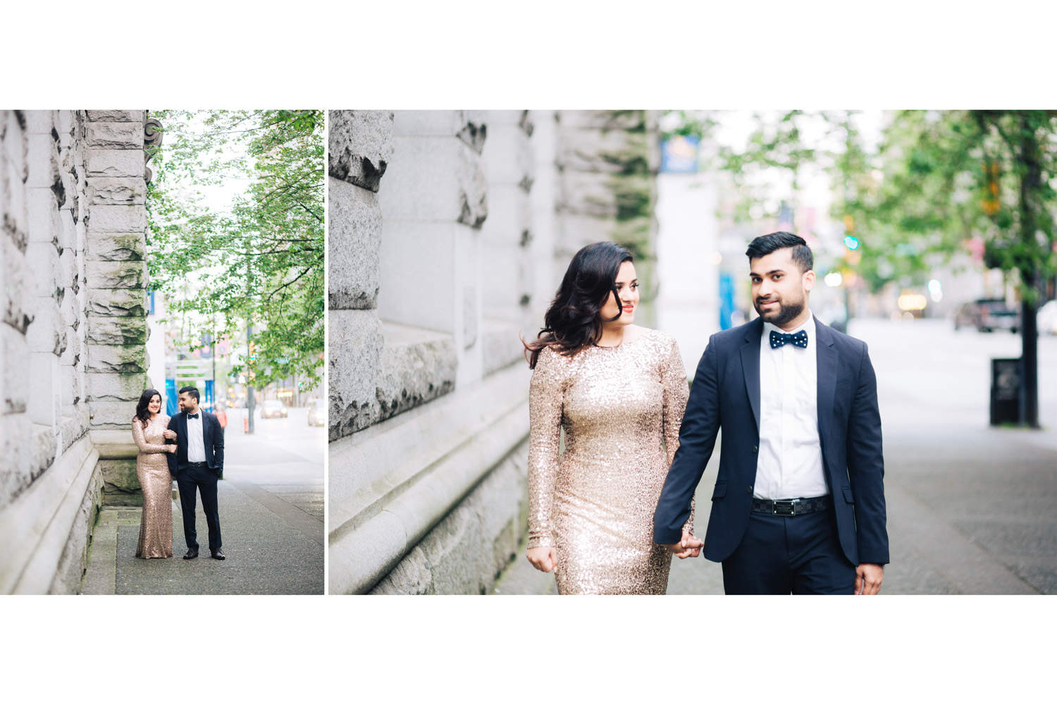 Downtown Vancouver engagement photography.