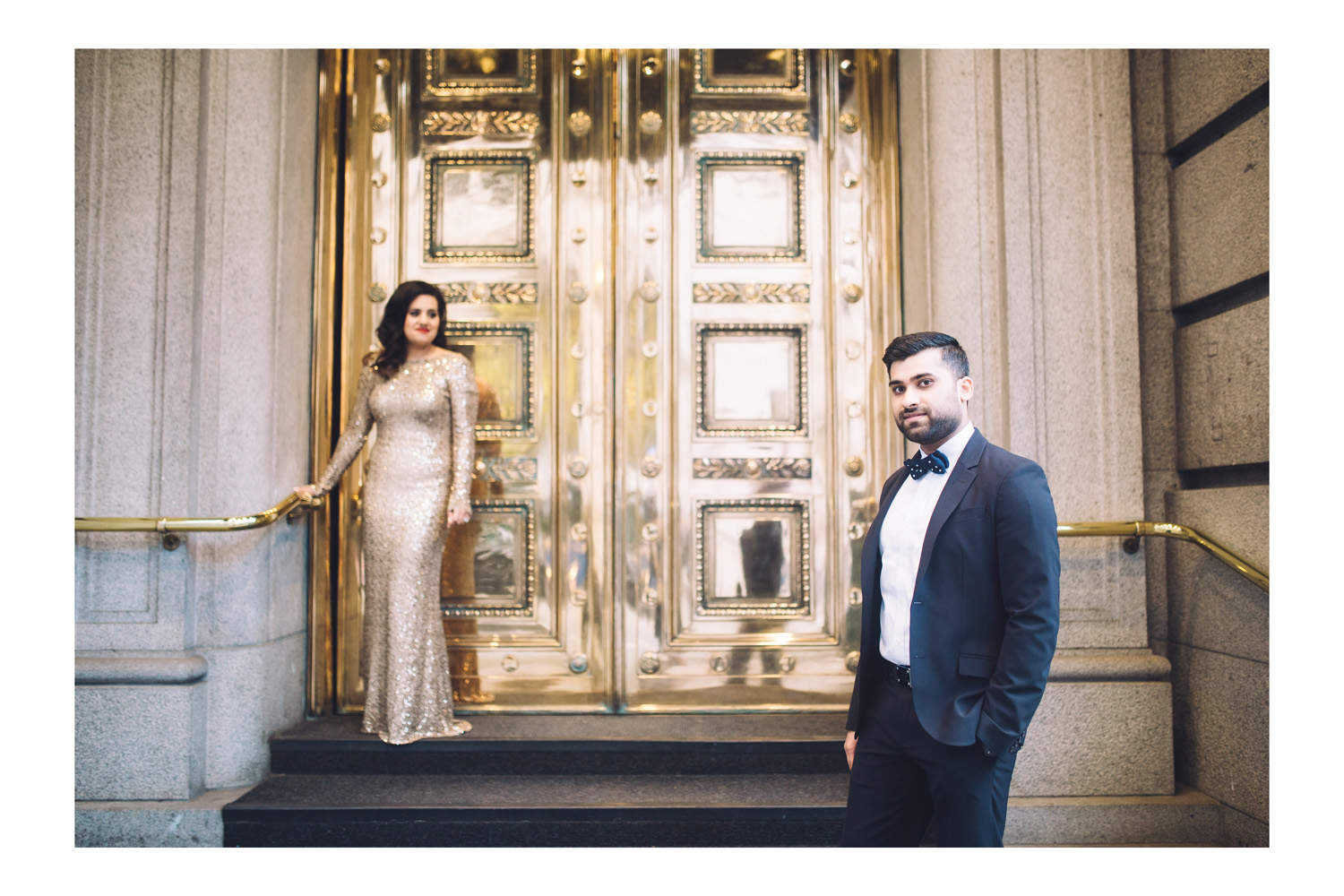 Downtown Vancouver engagement photography.