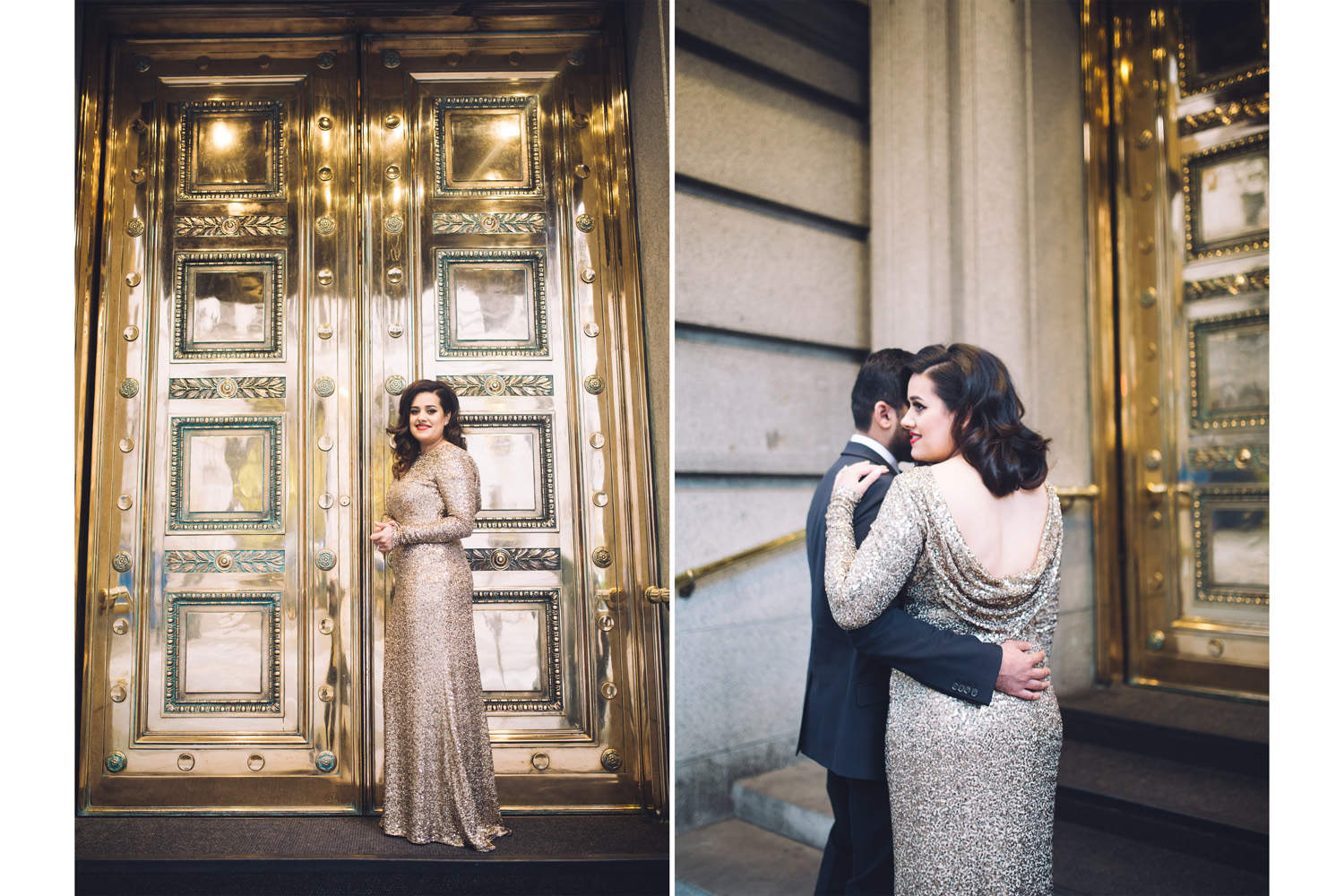 Downtown Vancouver engagement photography.