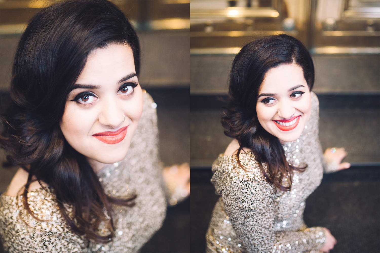 Portrait closeup at Vancouver engagement photography.