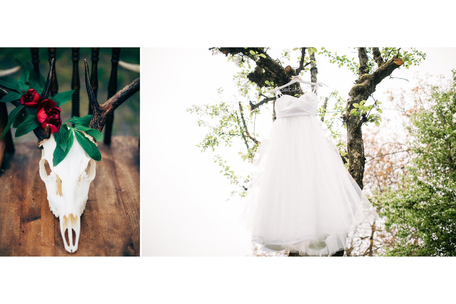 Decor details during fairytale bridal shoot at Fraser River Fishing Lodge.