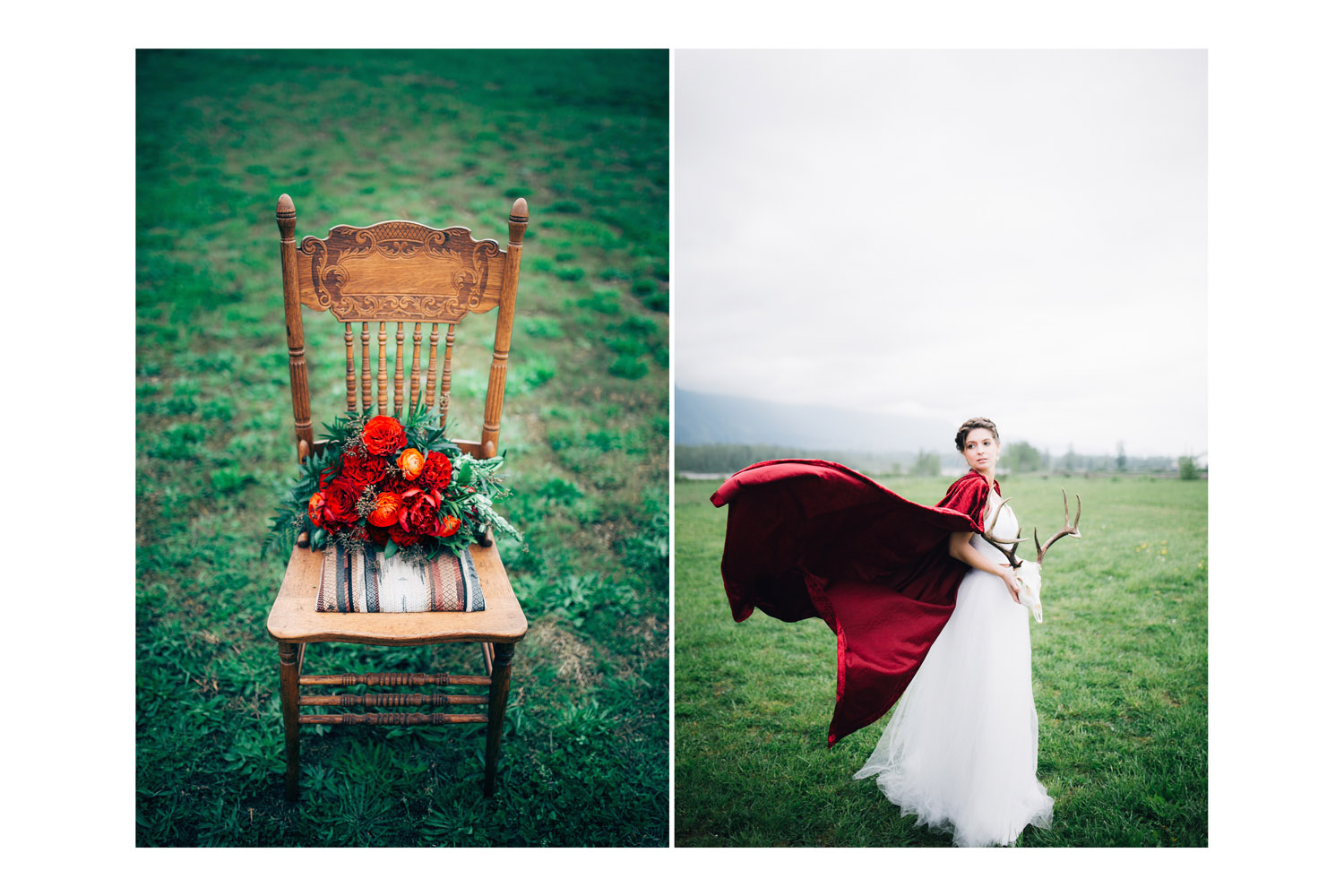 Fairytale details at Fraser River Lodge styled shoot.