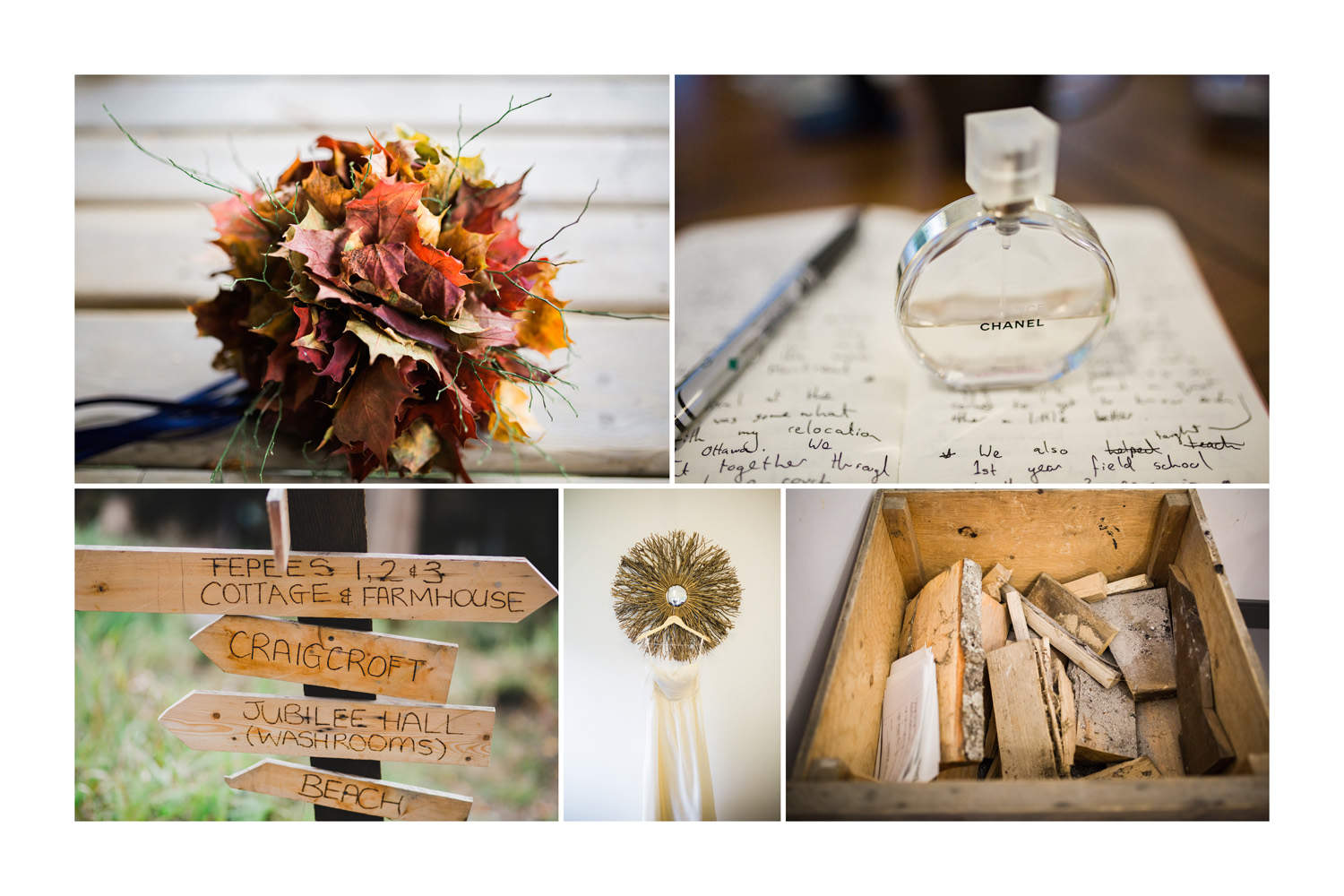 Gambier Island wedding bride detail shots