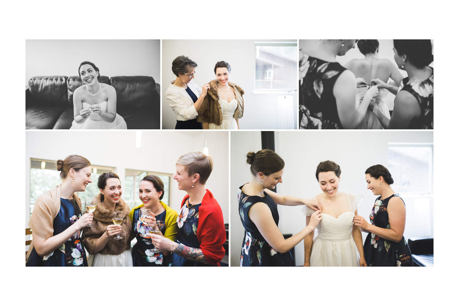 Gambier Island wedding bride getting ready