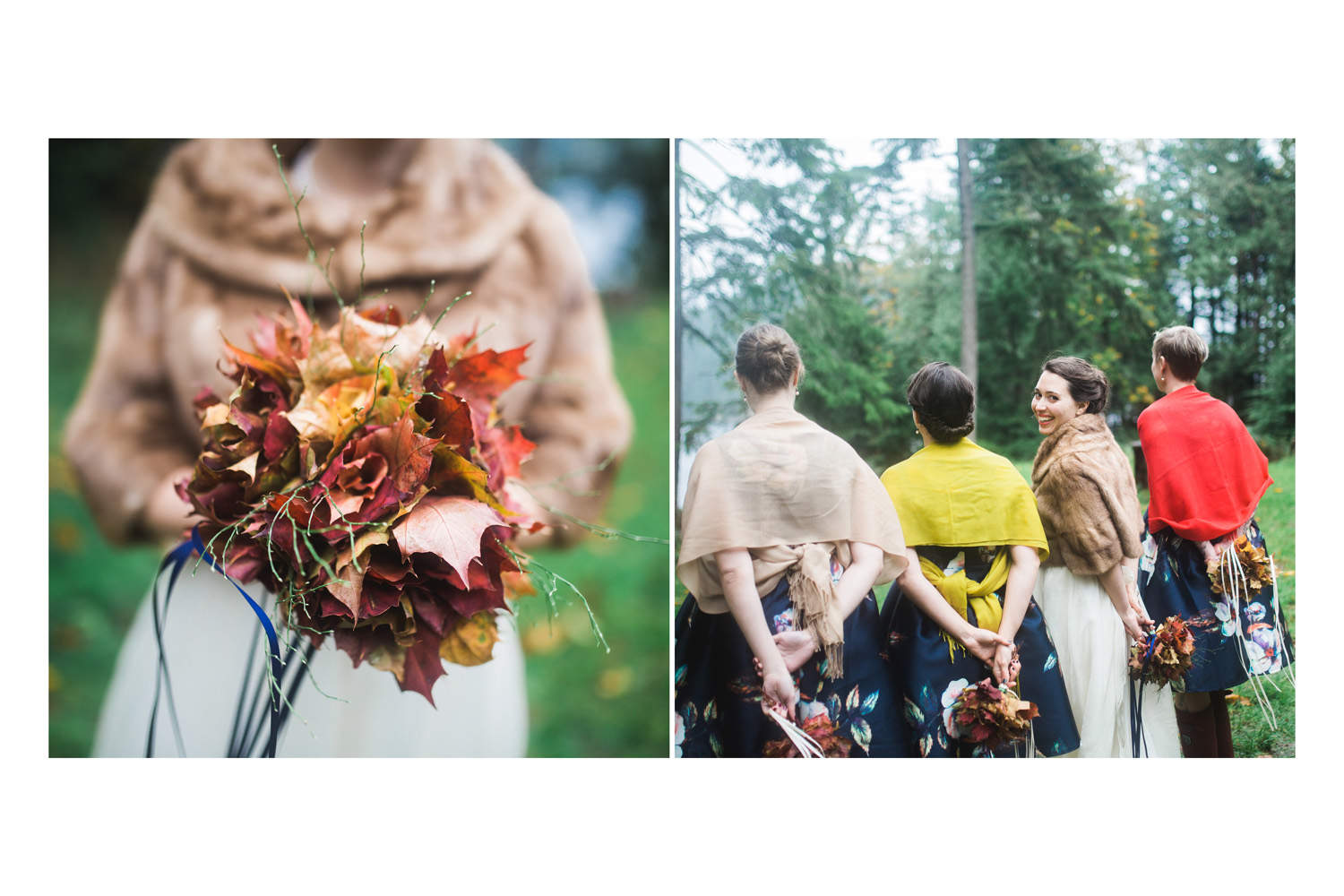Gambier Island wedding bride and friends