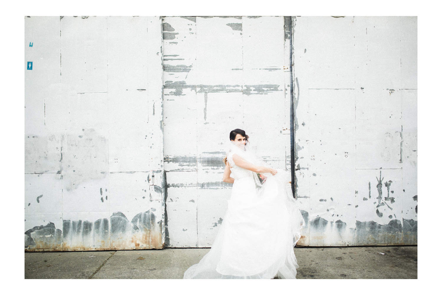 Vancouver wedding photographer image of the couple posing during formal portraits.