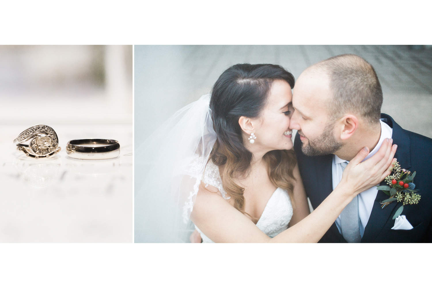 Vancouver wedding photographer image of the couple posing during formal portraits.