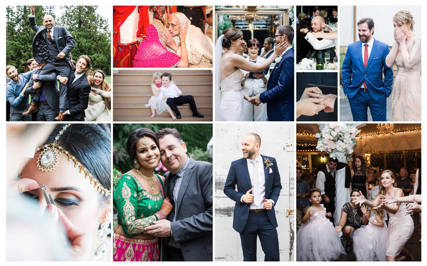 Images depicting Vancouver wedding photography style