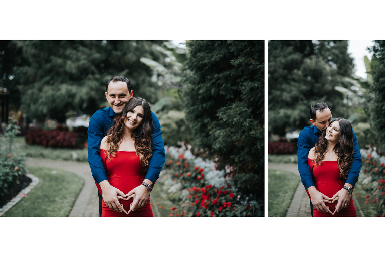 Couple during maternity photoshoot in New Westminster.