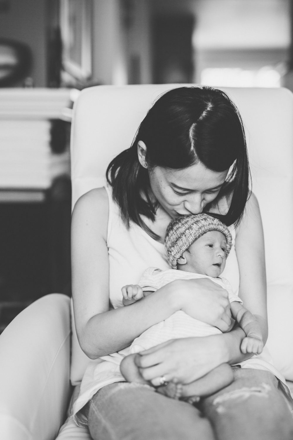 family posing at east vancouver newborn photography shoot